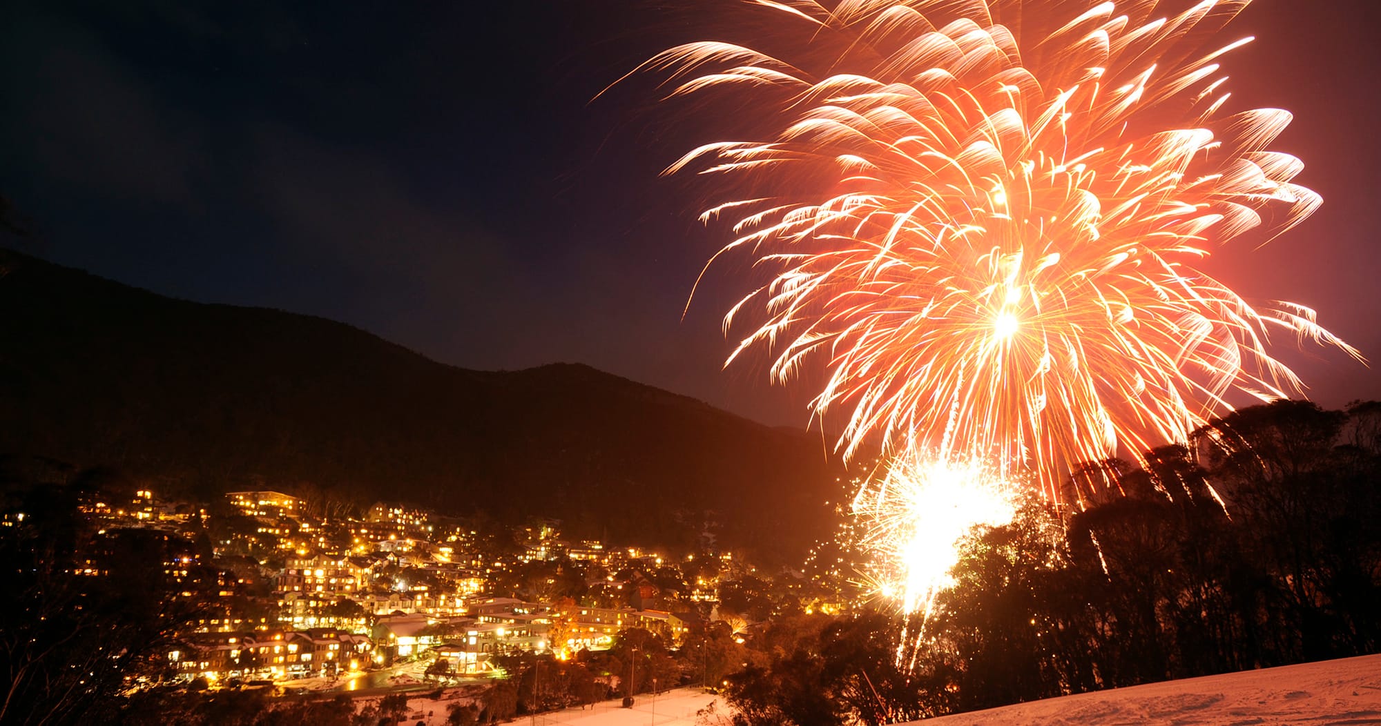 The Saturday night Thredbo fireworks.