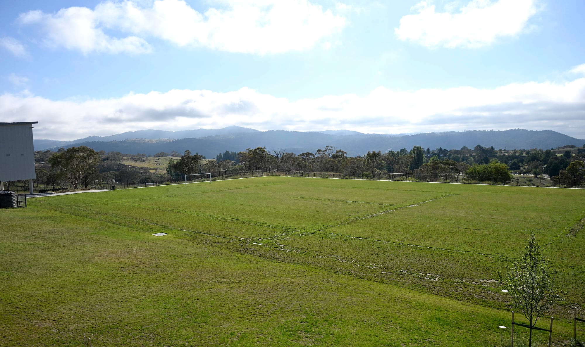 The oval and view at the high school.