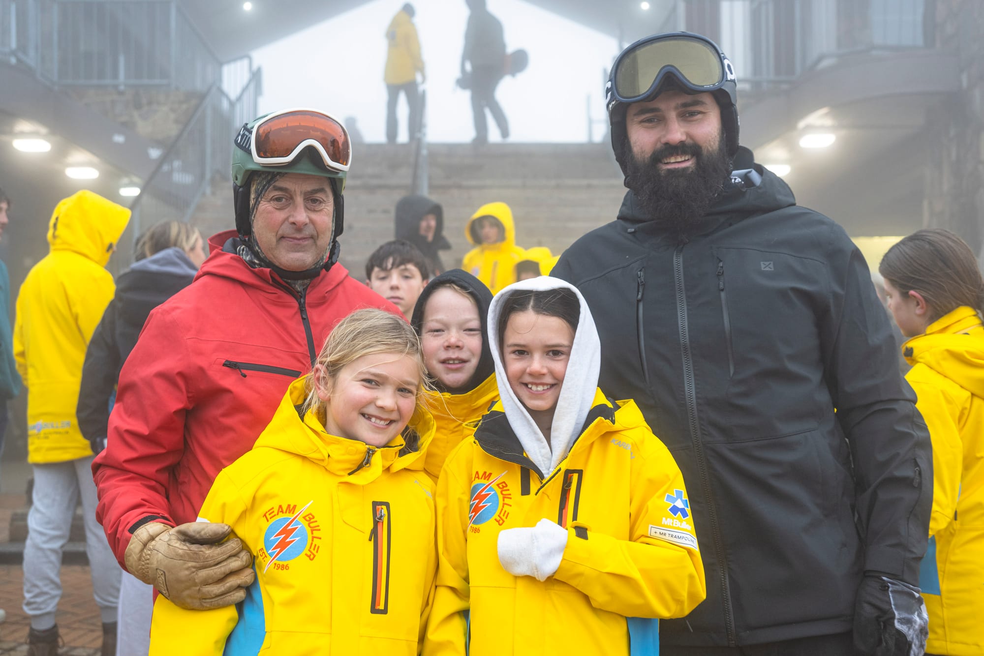 FAMILY RUN: Peter Forras with Anton Grimus and the children.??