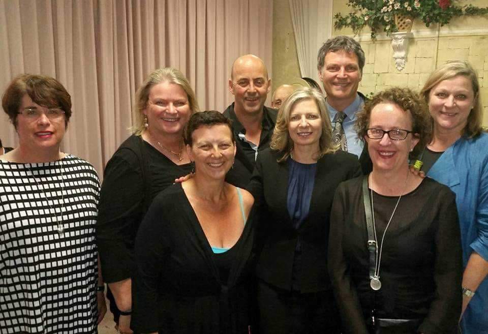 MEET AGAIN: The first one is one of us all together at George 