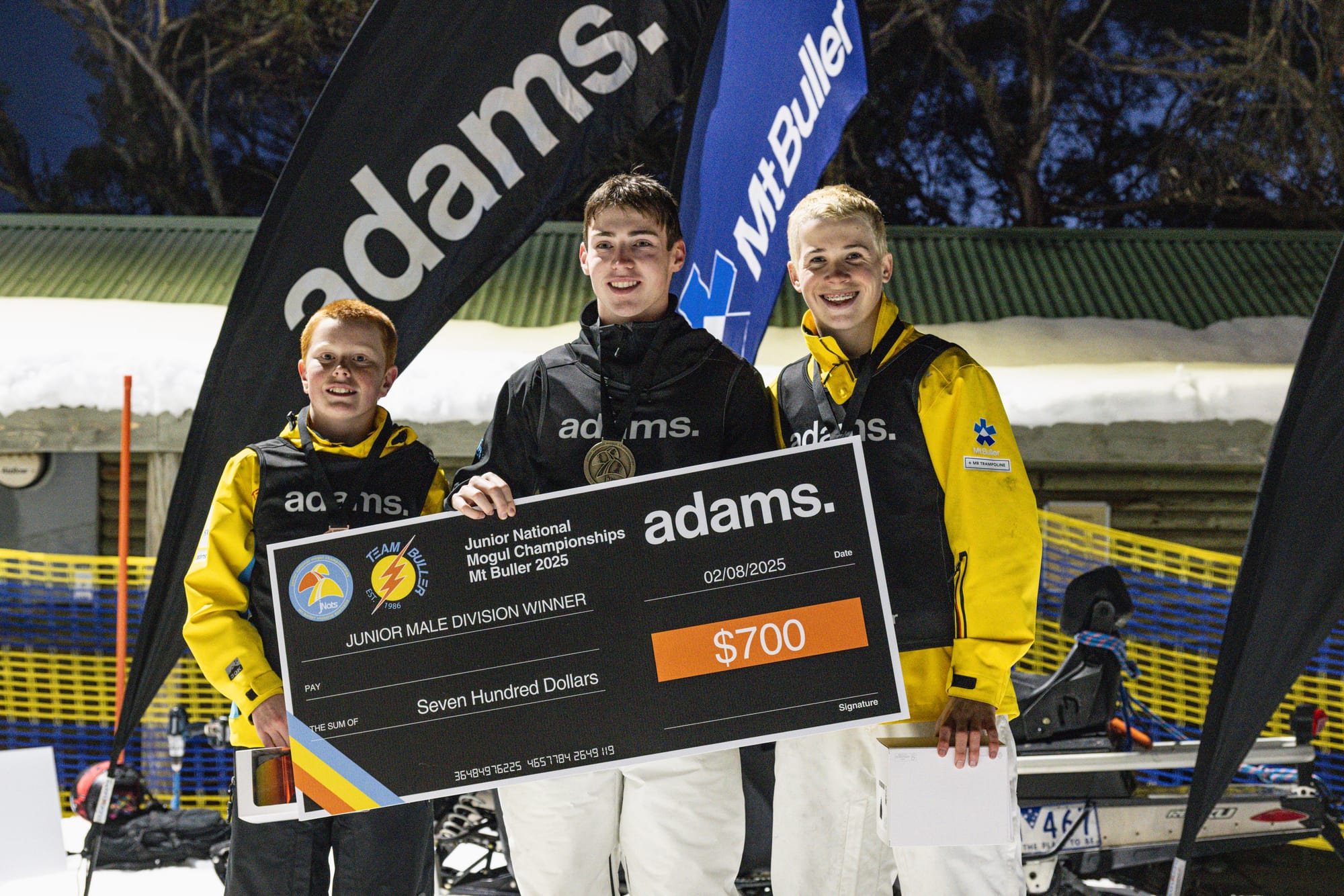 \Junior Male winners were (from left) Sam Henderson, Tom Luscombe and Alfie Turner.