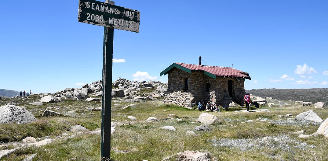 Seaman's Hut on the walk back from Kosciuszko to Charlotte Pass.