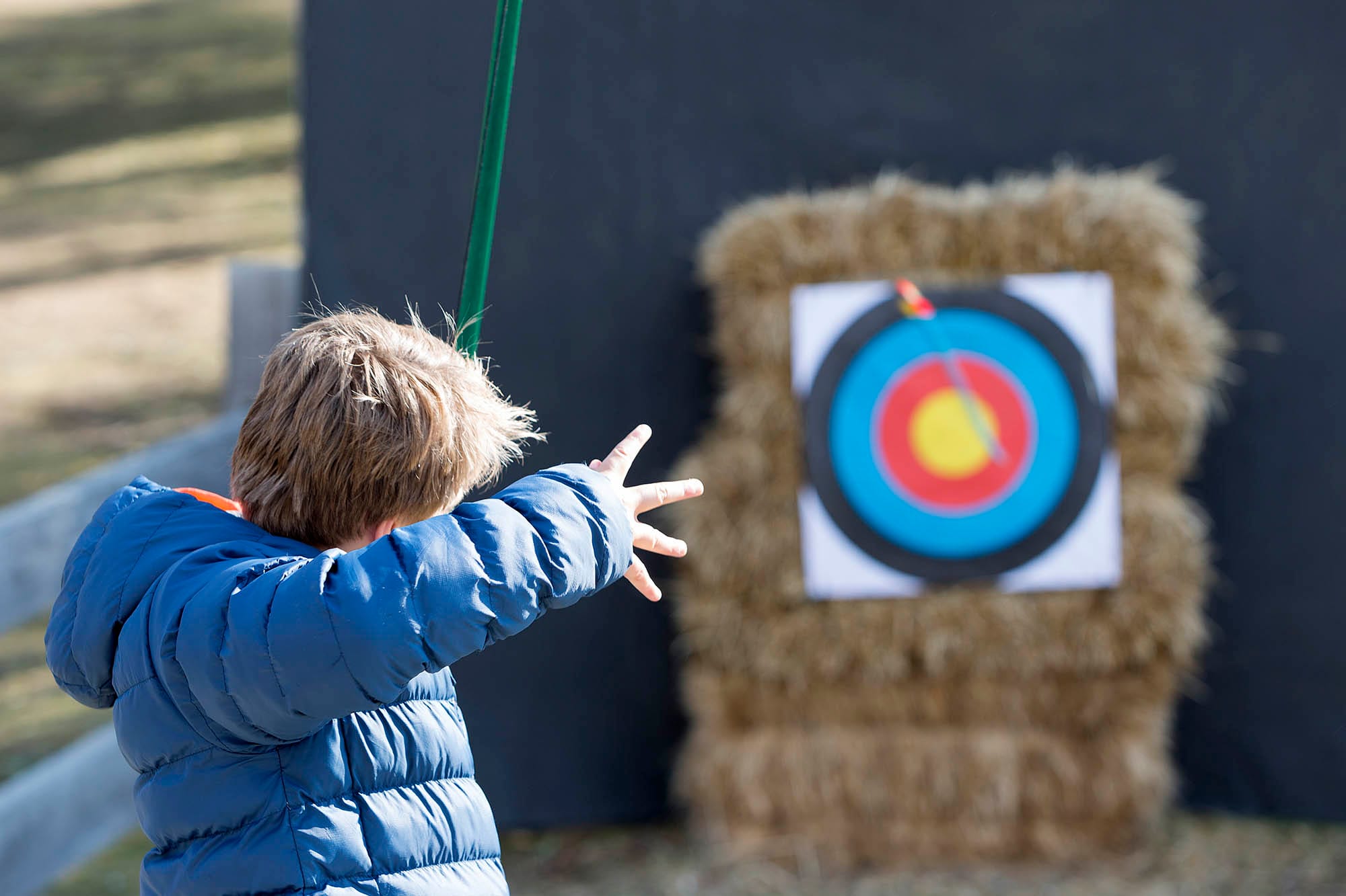Archery and many other activities keep the family entertained.