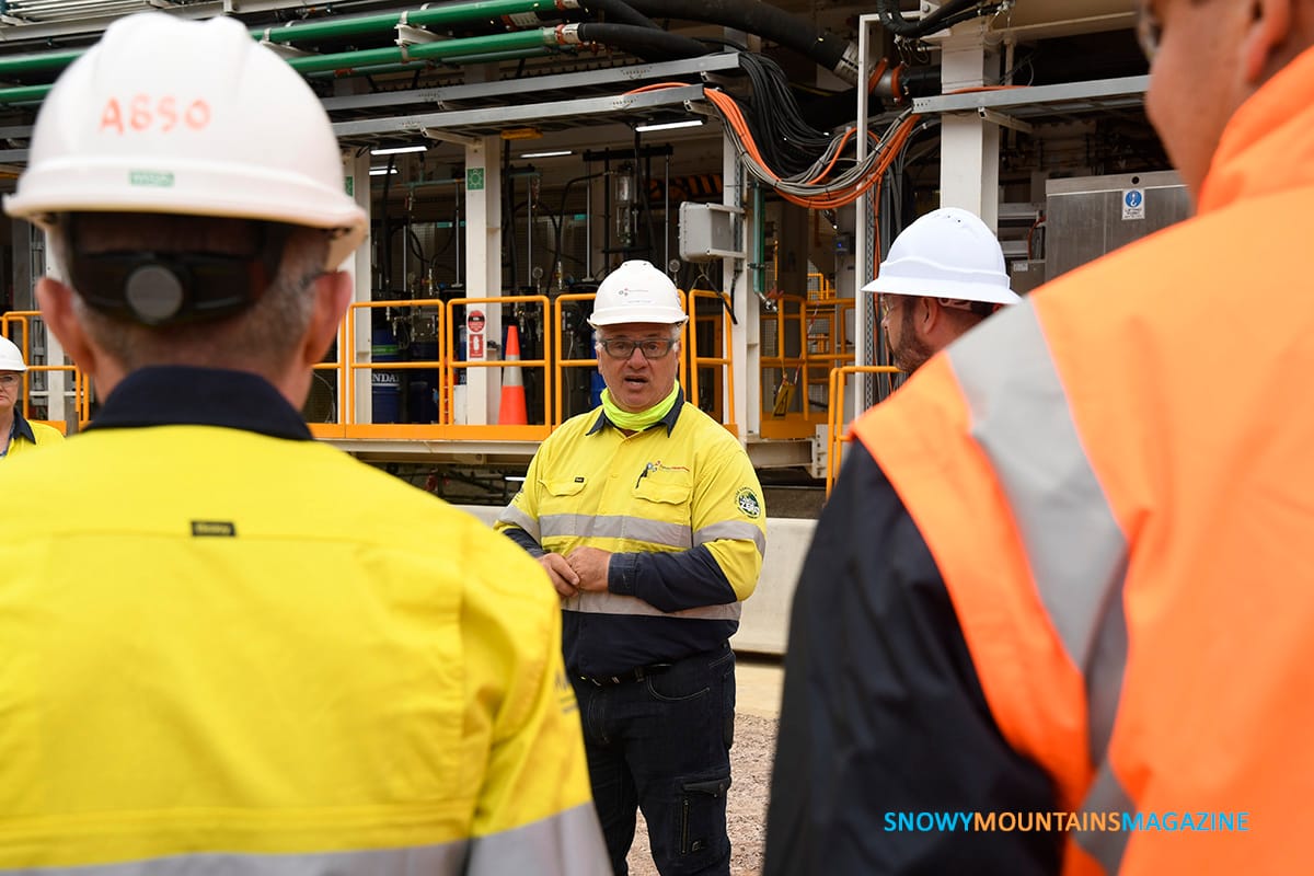 Visitors receive their safety induction.