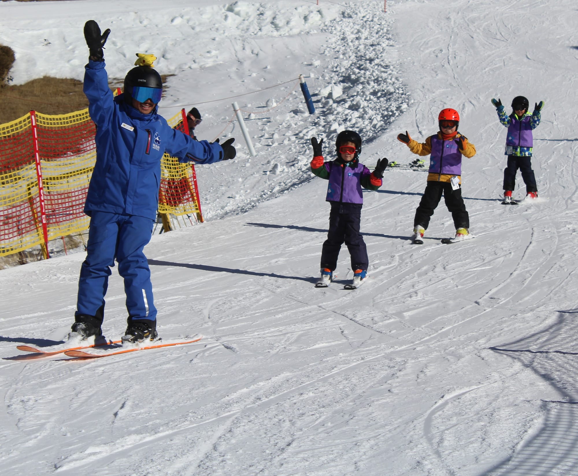 LEARNING TO SKI: Buller ski school gliding down Bourke Street. PHOTO: Trinity Knight