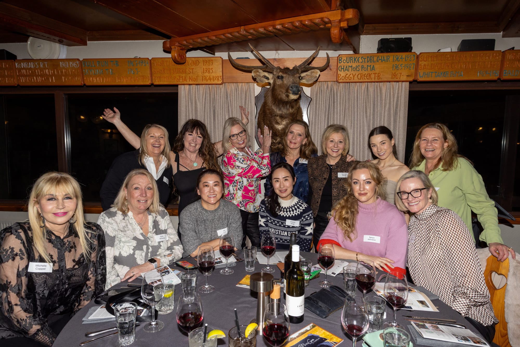 FUN TIMES: Several of many guests at the Snow Sisters' dinner. PHOTO: Supplied