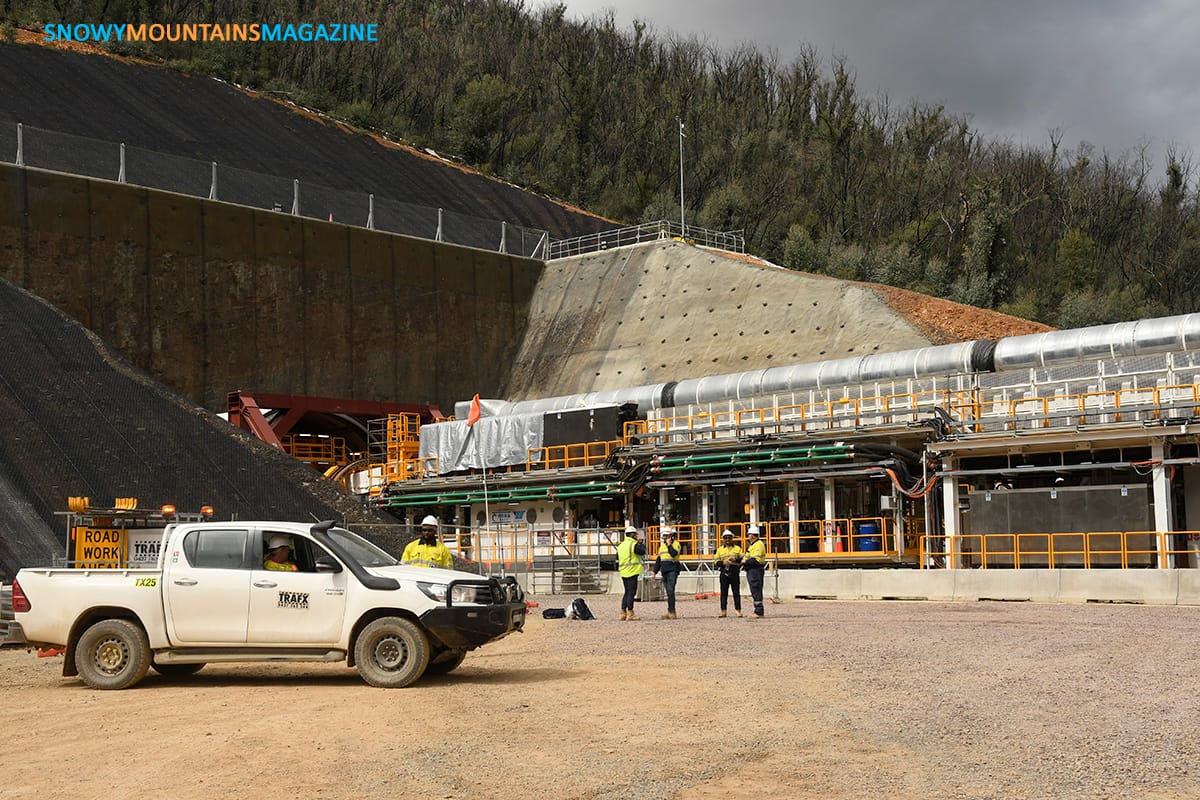 The Main Access Portal and the TBM in place ready to excavate.