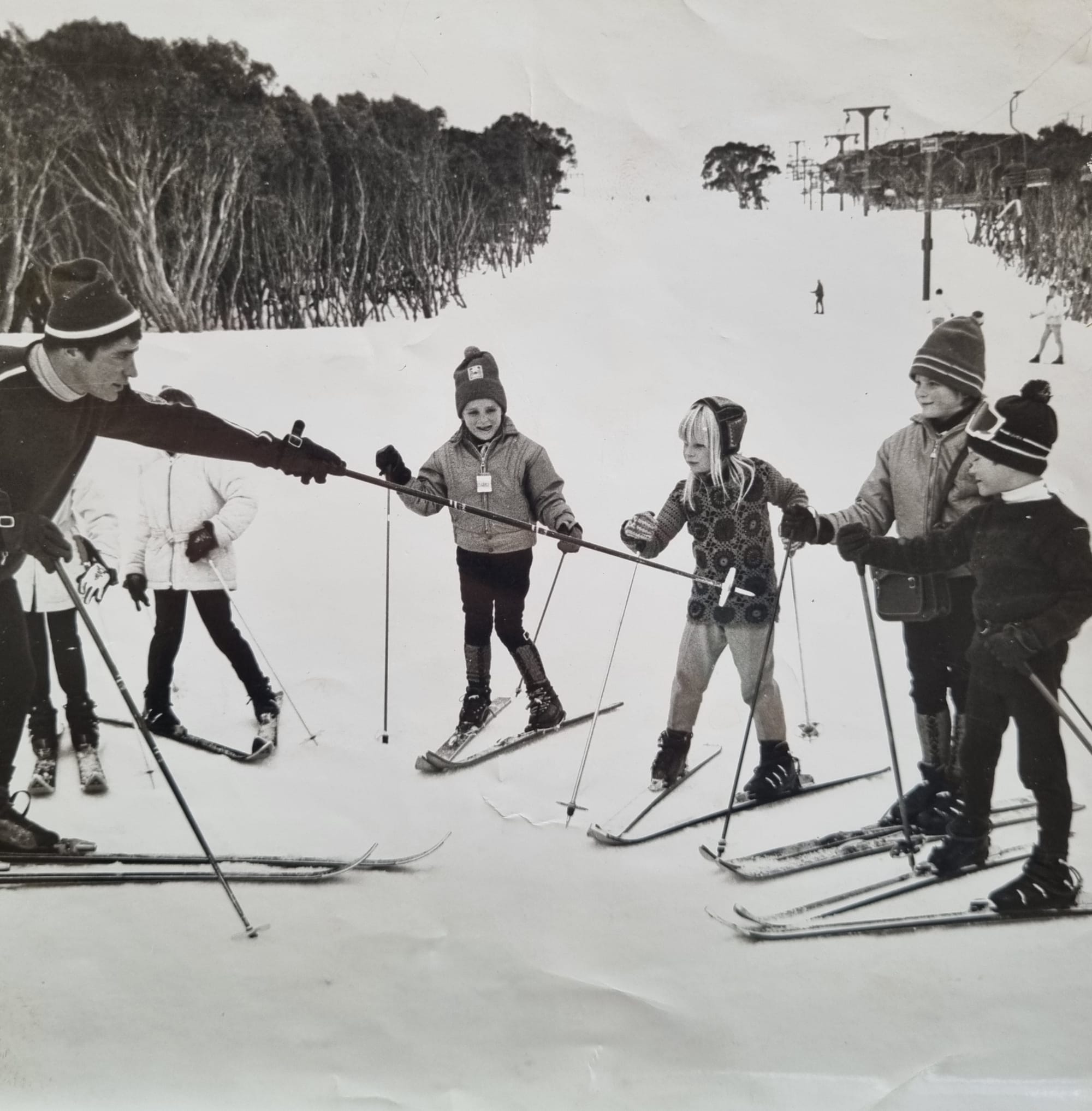 SNOW CLASS: Learning to ski by French ski instructors was all part of the Buller School fun and curriculum.