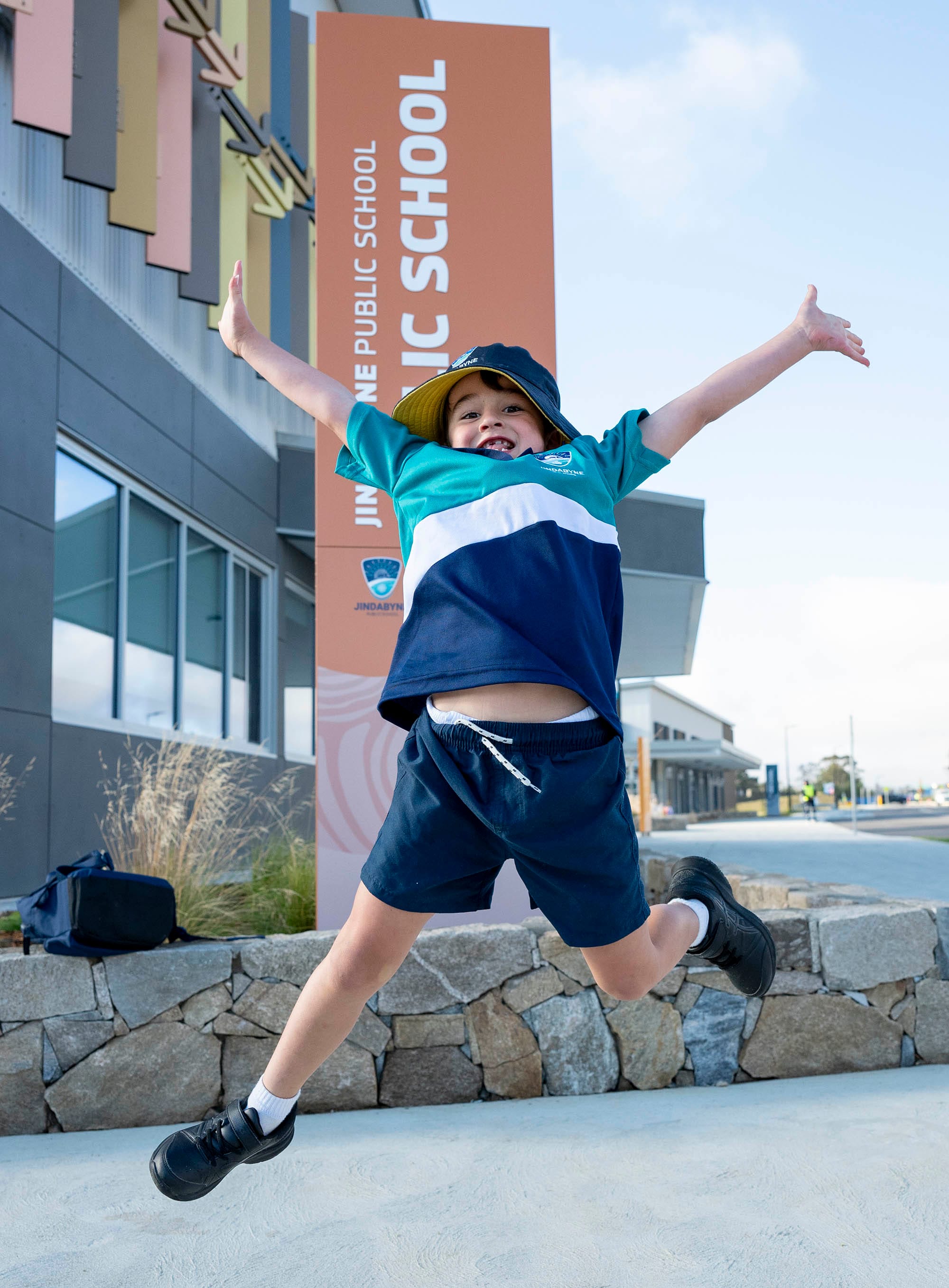 Hugh Moxon is excited for his first day at the new primary school.