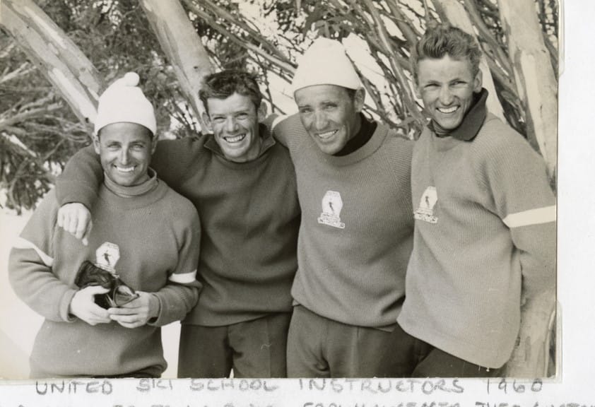 1960: United ski school instructors. PHOTO: National Alpine Museum Australia