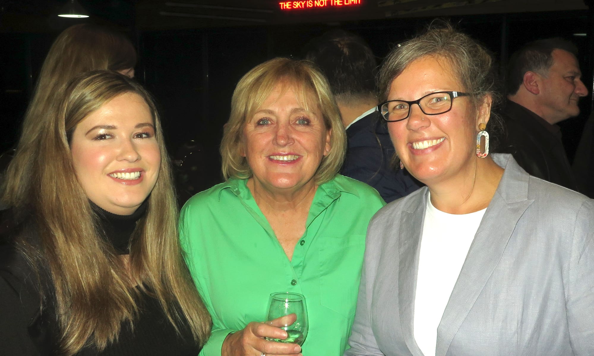 GIRLS NIGHT OUT: Letitia Fowler, Andrea Aivatoglou and Mel Von Blackensee.