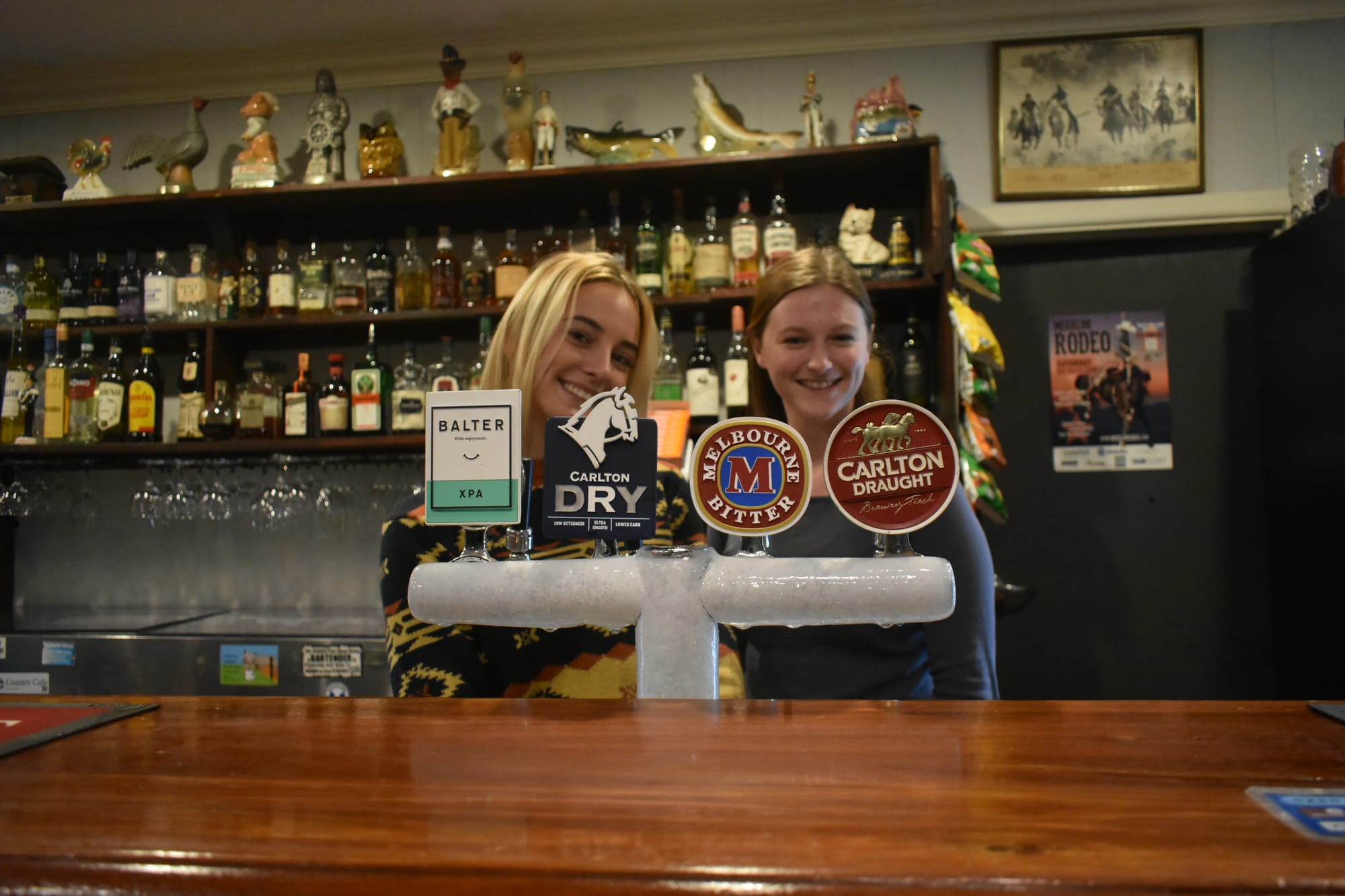 HAPPY SERVICE;  Two of he hotel’s service staff, Liisa and Tilly ae happy to serve patrons with a smile.
