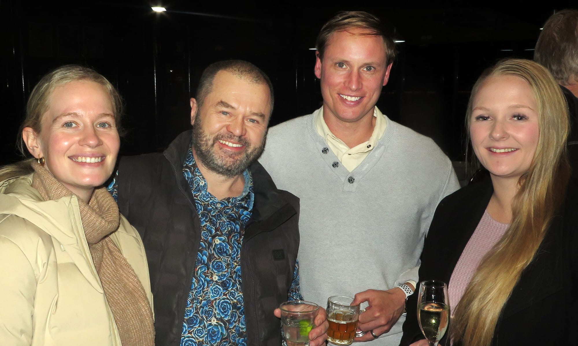 SOCIALISING: Caroline Rogers (left), Shane Short, Dan Rogers and Kelsey Black. 