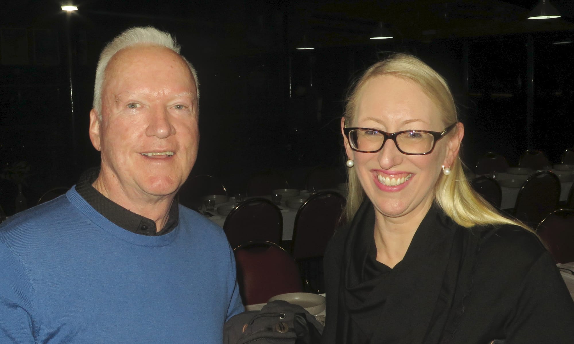 AMONG THE CROWD: Frank Canning and Kirsten Alexander.