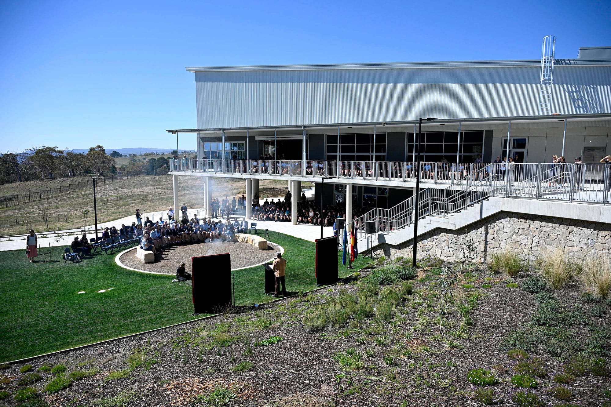 The Welcome to Country and smoking ceremony was led by Uncle BJ Cruse.