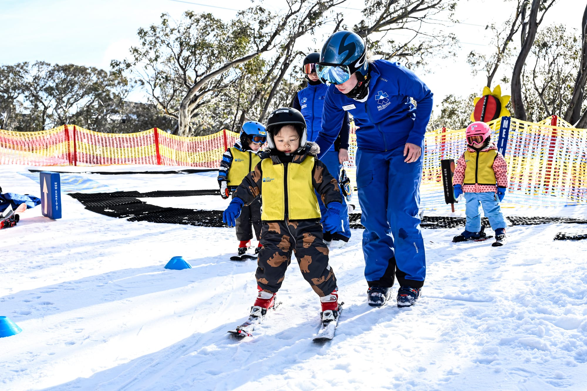 HERE WE GO: Instructor Miyo Fallshaw shows one beginner how to balance.