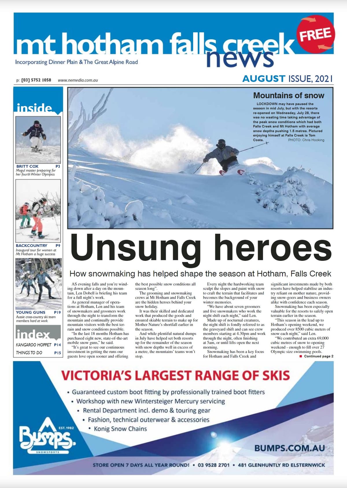 Mt Hotham Falls Creek News - August 1 2021 Post feature image