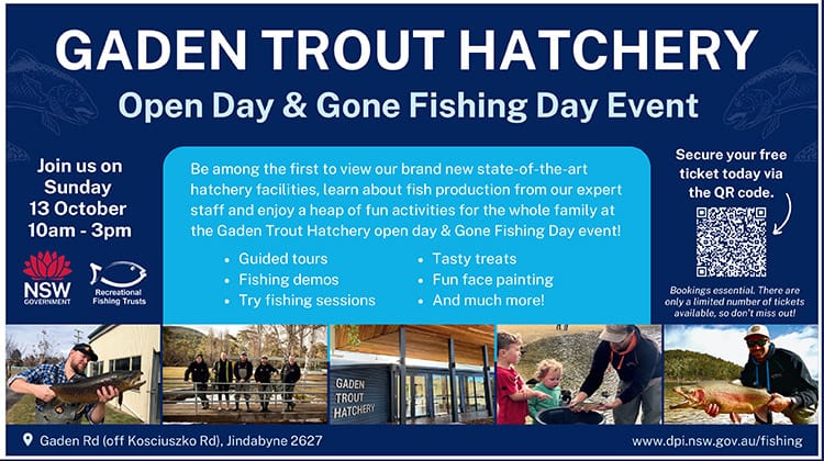 Gaden Trout Hatchery Open Day 7 Gone Fishing Day Event Post feature image