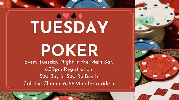 Tuesday Poker @ Jindabyne Bowling Club Post feature image