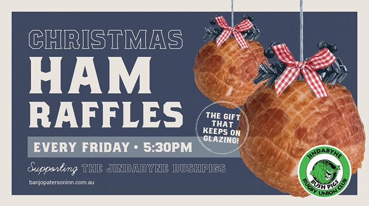 Jindabyne - Banjo Paterson Inn Christmas Ham Raffles Post feature image