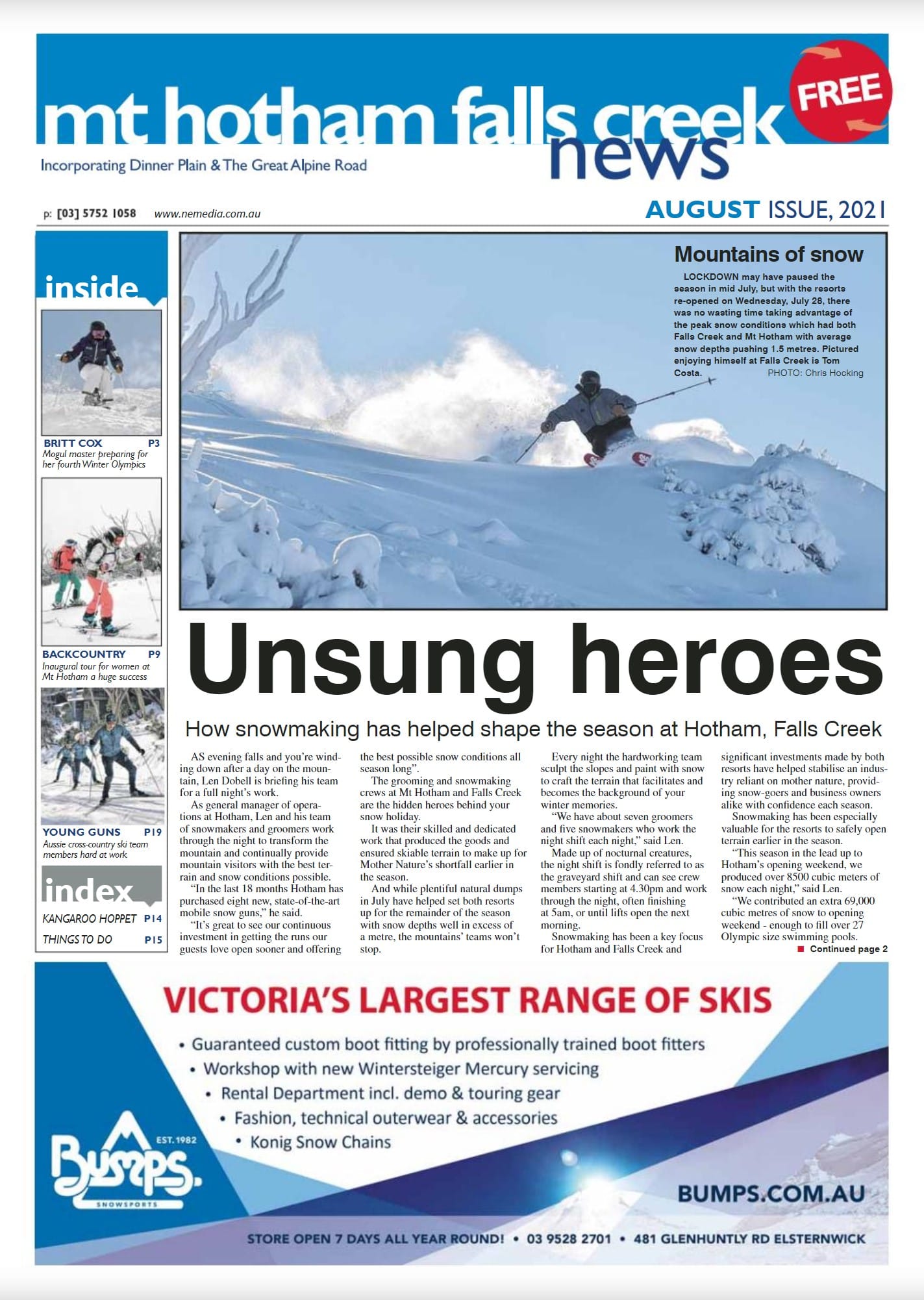 Mt Hotham Falls Creek News - August 1 2021 Post image