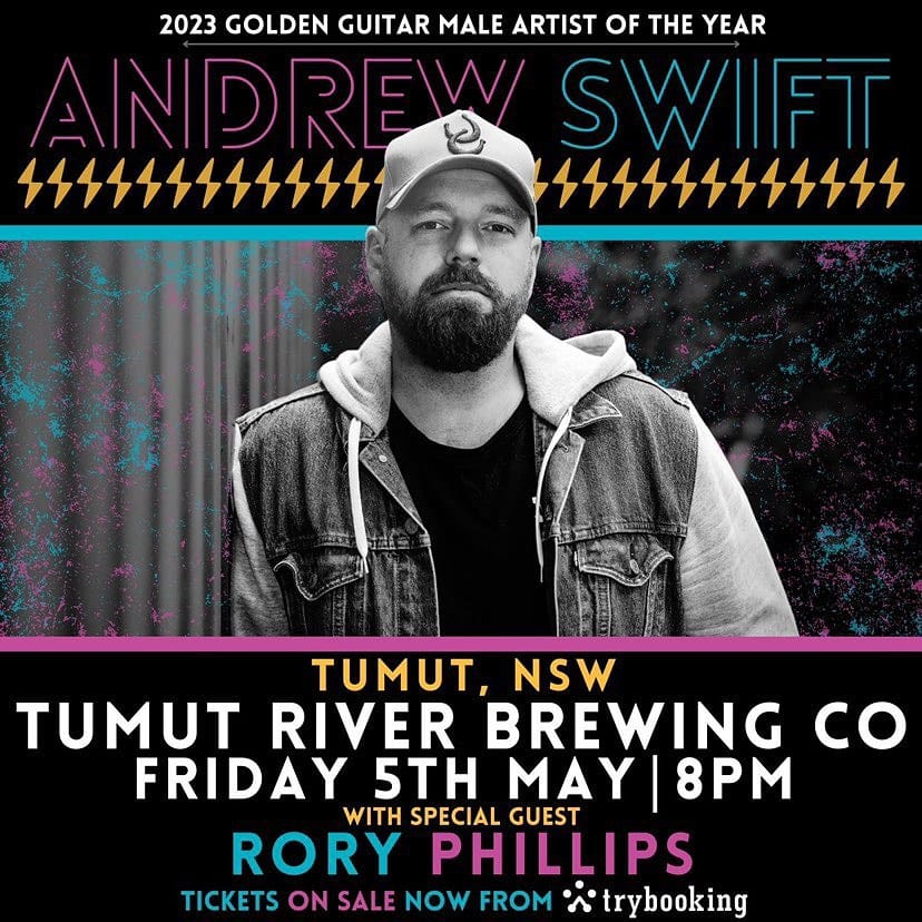 Tumut River Brewing Co - Live Music Andrew Swift & Band + Rory Phillips Post image