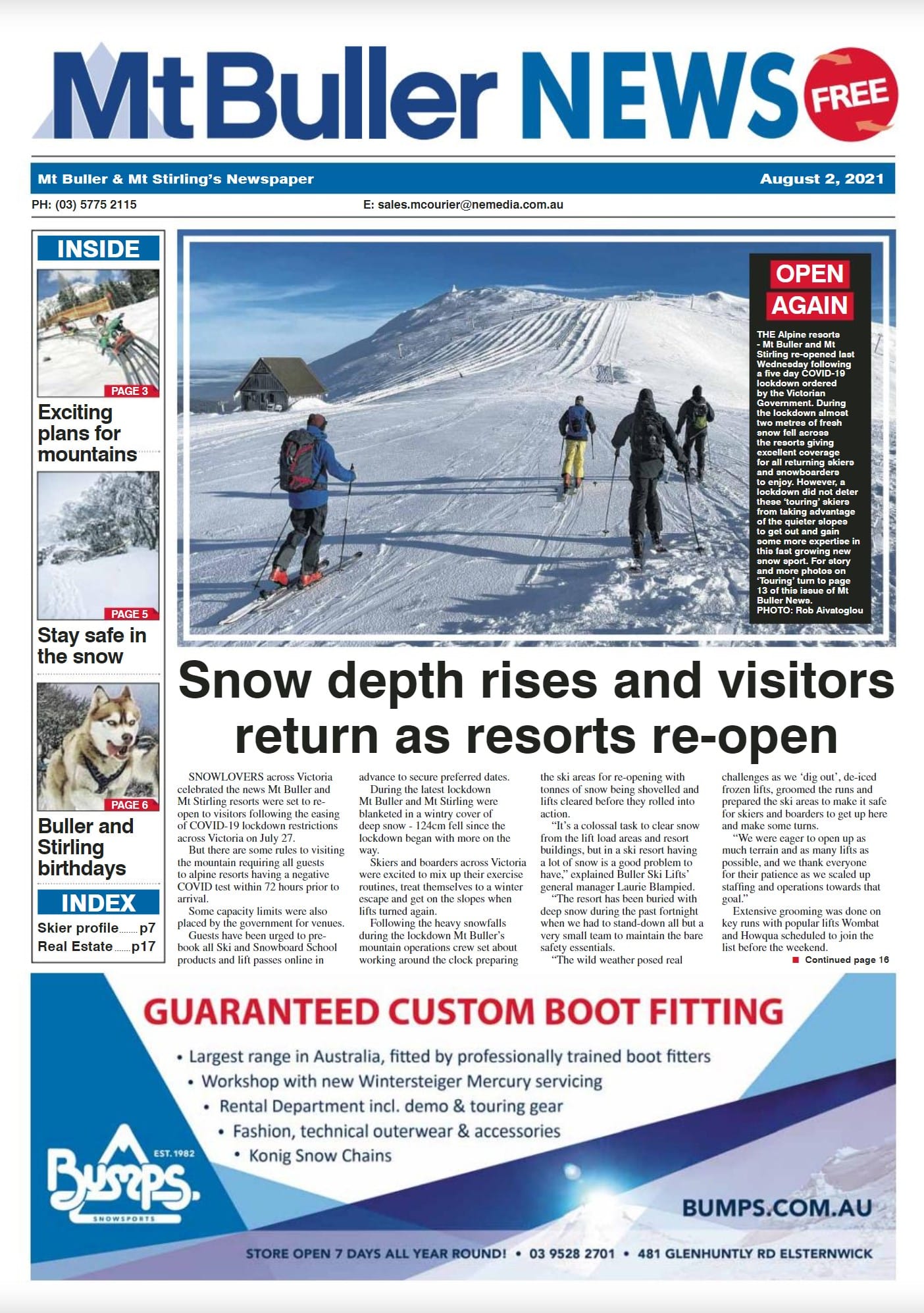 Mt Buller News - August 2 2021 Post image