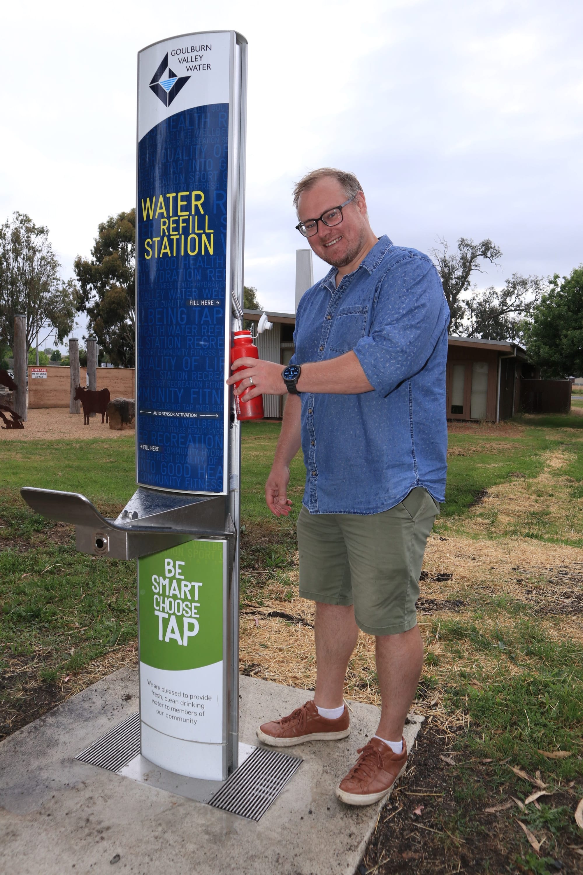 Water fountain and refill station for rail trail Post image