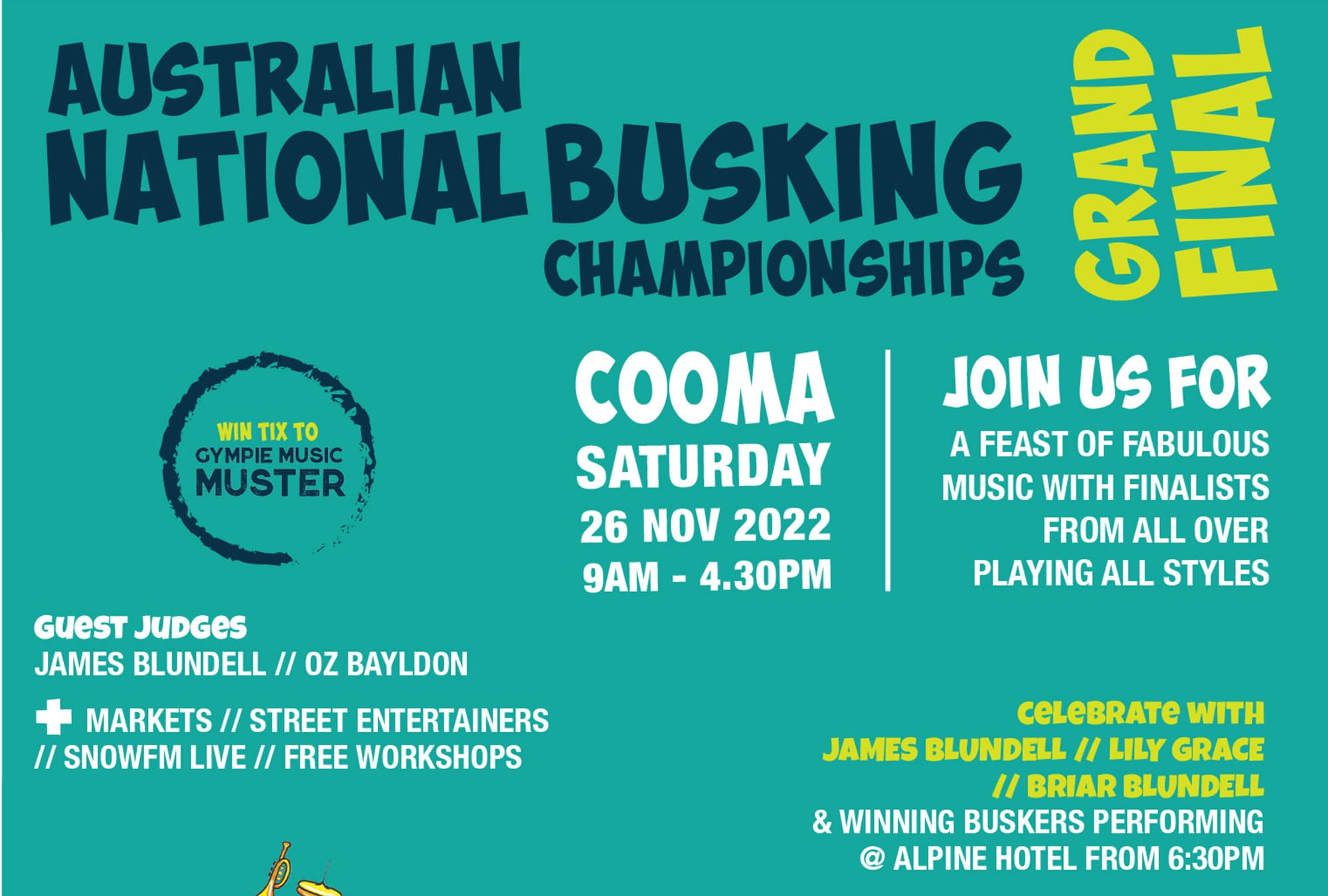Australian Busking Championships In Cooma Saturday 26 November Post image